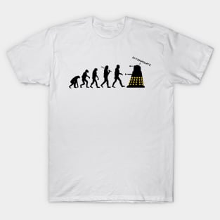 Dalek Destroy Human Evolution Silhouette T-Shirt